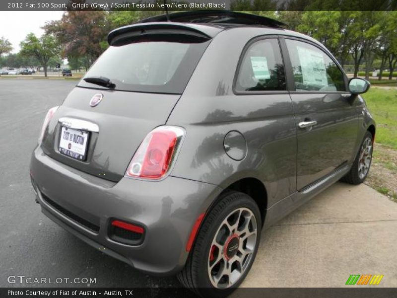 Grigio (Grey) / Sport Tessuto Nero/Nero (Black/Black) 2012 Fiat 500 Sport