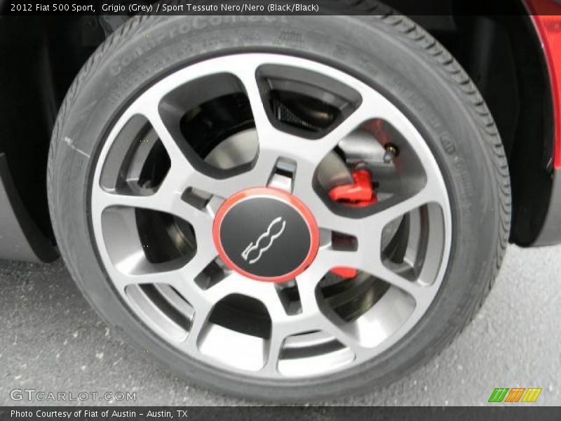 Grigio (Grey) / Sport Tessuto Nero/Nero (Black/Black) 2012 Fiat 500 Sport