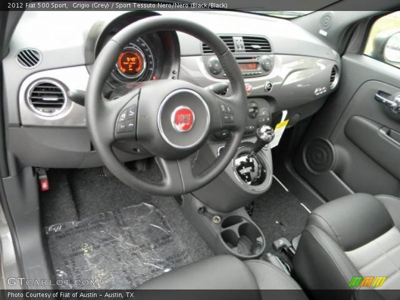 Grigio (Grey) / Sport Tessuto Nero/Nero (Black/Black) 2012 Fiat 500 Sport