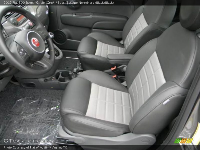 Grigio (Grey) / Sport Tessuto Nero/Nero (Black/Black) 2012 Fiat 500 Sport
