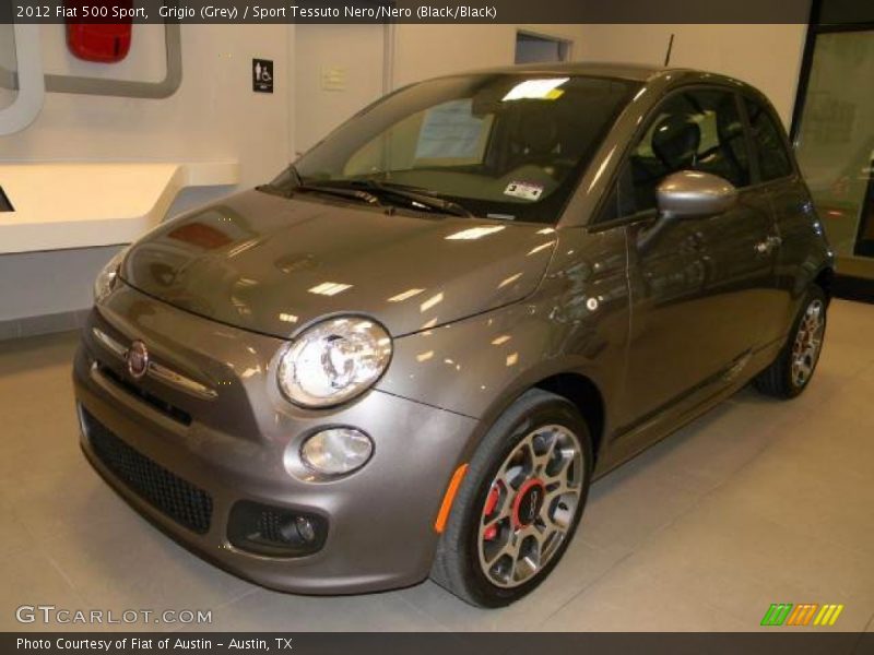 Grigio (Grey) / Sport Tessuto Nero/Nero (Black/Black) 2012 Fiat 500 Sport