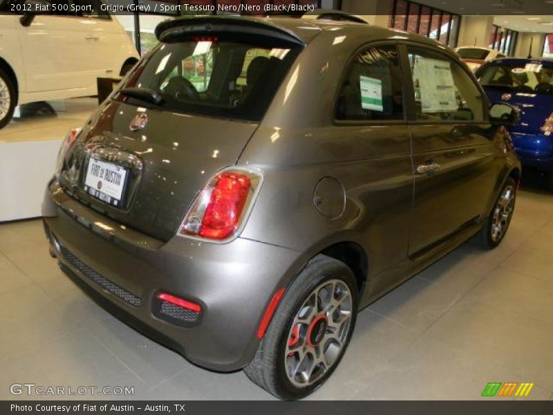 Grigio (Grey) / Sport Tessuto Nero/Nero (Black/Black) 2012 Fiat 500 Sport