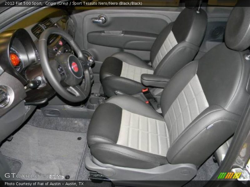 Grigio (Grey) / Sport Tessuto Nero/Nero (Black/Black) 2012 Fiat 500 Sport