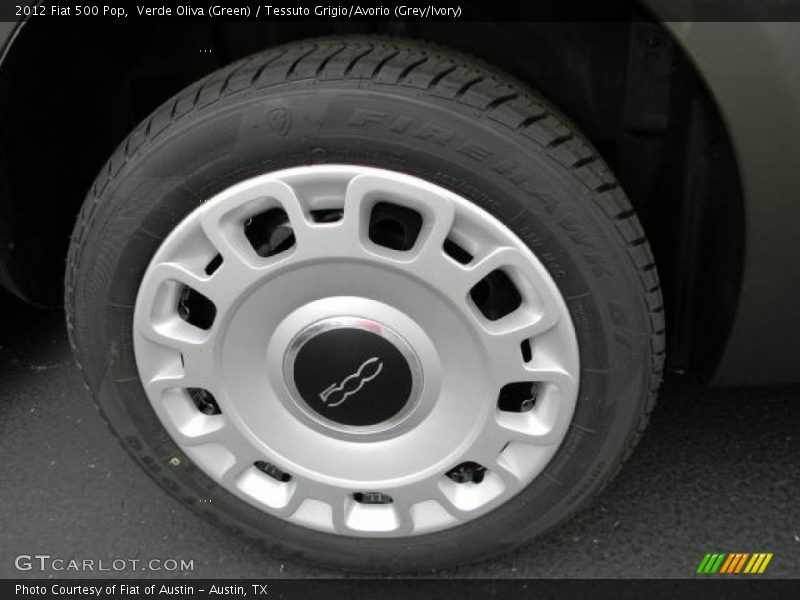Verde Oliva (Green) / Tessuto Grigio/Avorio (Grey/Ivory) 2012 Fiat 500 Pop