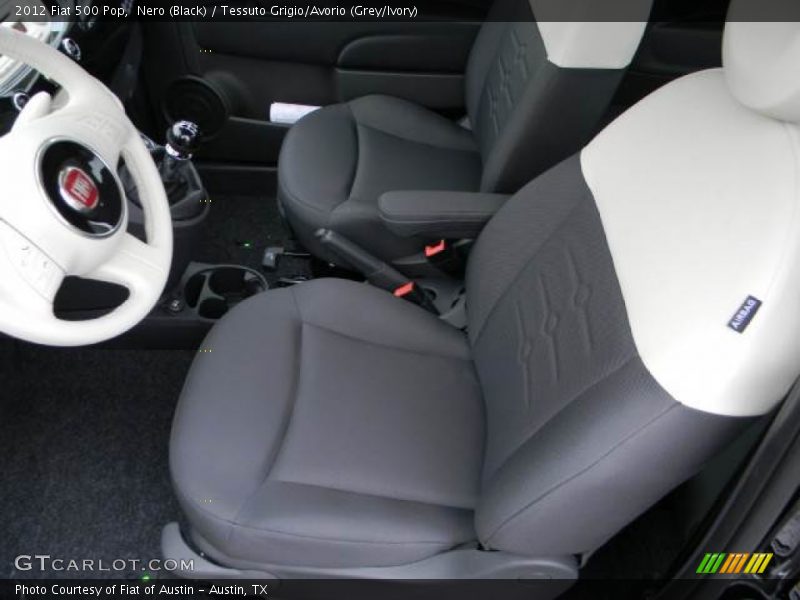 Nero (Black) / Tessuto Grigio/Avorio (Grey/Ivory) 2012 Fiat 500 Pop