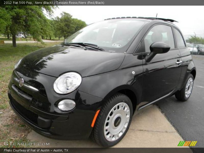 Nero (Black) / Tessuto Rosso/Nero (Red/Black) 2012 Fiat 500 Pop