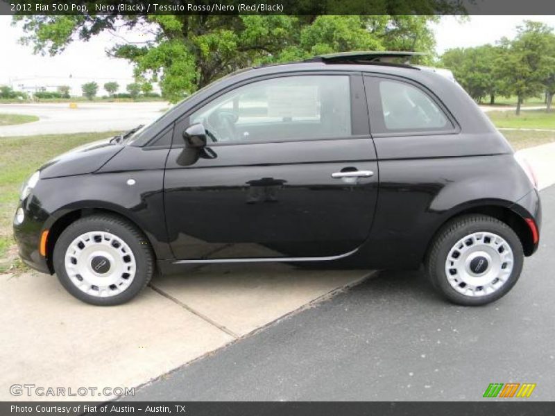 Nero (Black) / Tessuto Rosso/Nero (Red/Black) 2012 Fiat 500 Pop