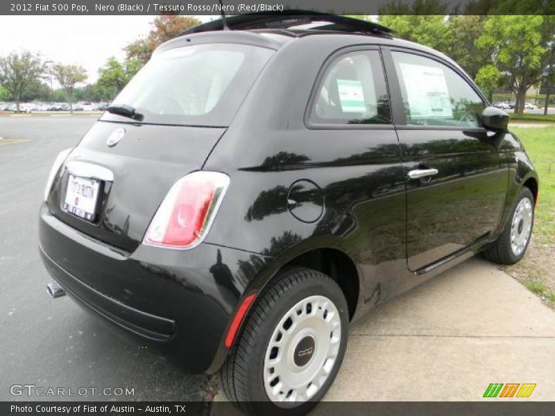 Nero (Black) / Tessuto Rosso/Nero (Red/Black) 2012 Fiat 500 Pop