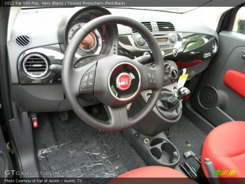Nero (Black) / Tessuto Rosso/Nero (Red/Black) 2012 Fiat 500 Pop