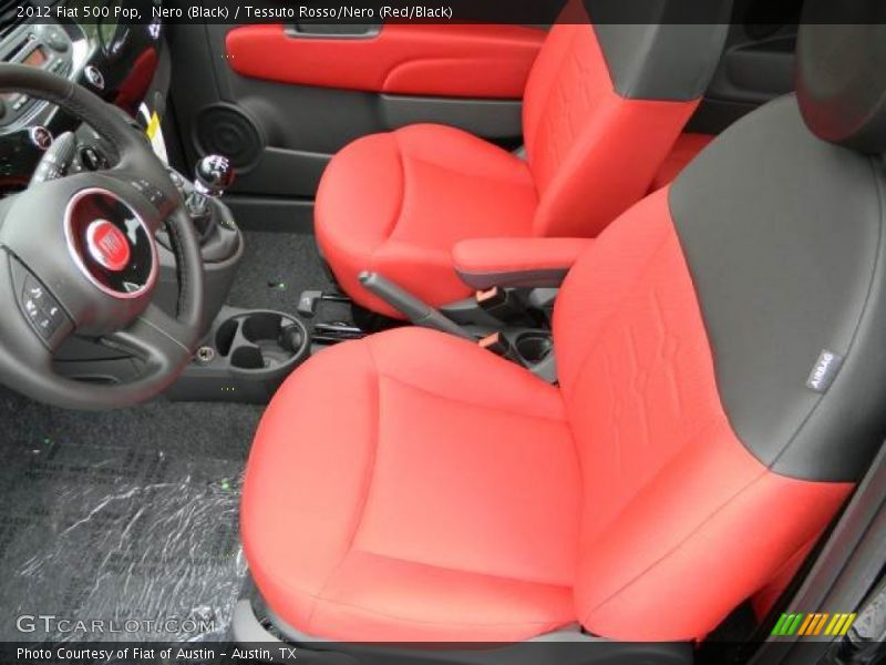 Nero (Black) / Tessuto Rosso/Nero (Red/Black) 2012 Fiat 500 Pop