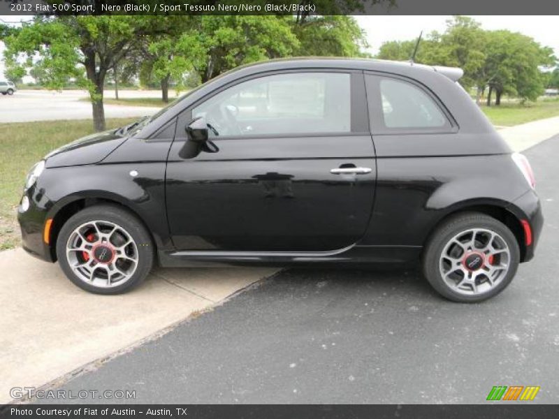 Nero (Black) / Sport Tessuto Nero/Nero (Black/Black) 2012 Fiat 500 Sport