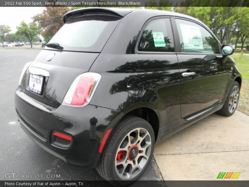 Nero (Black) / Sport Tessuto Nero/Nero (Black/Black) 2012 Fiat 500 Sport