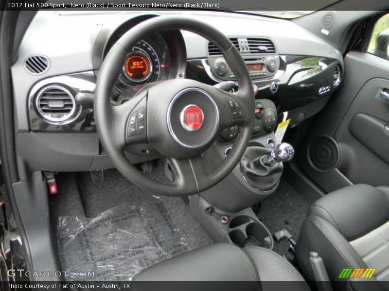 Nero (Black) / Sport Tessuto Nero/Nero (Black/Black) 2012 Fiat 500 Sport
