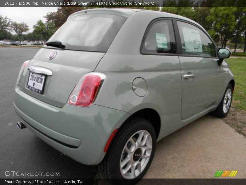Verde Chiaro (Light Green) / Tessuto Grigio/Avorio (Grey/Ivory) 2012 Fiat 500 Pop