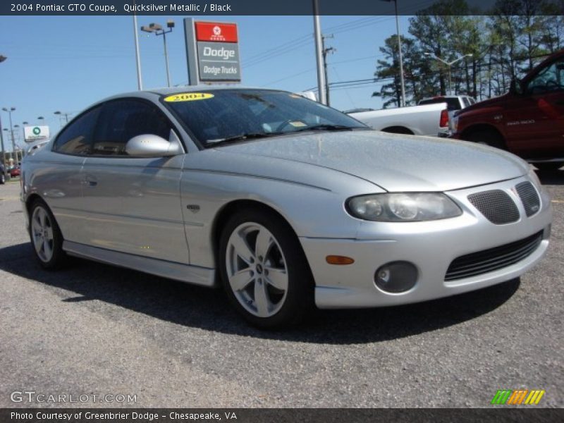 Quicksilver Metallic / Black 2004 Pontiac GTO Coupe