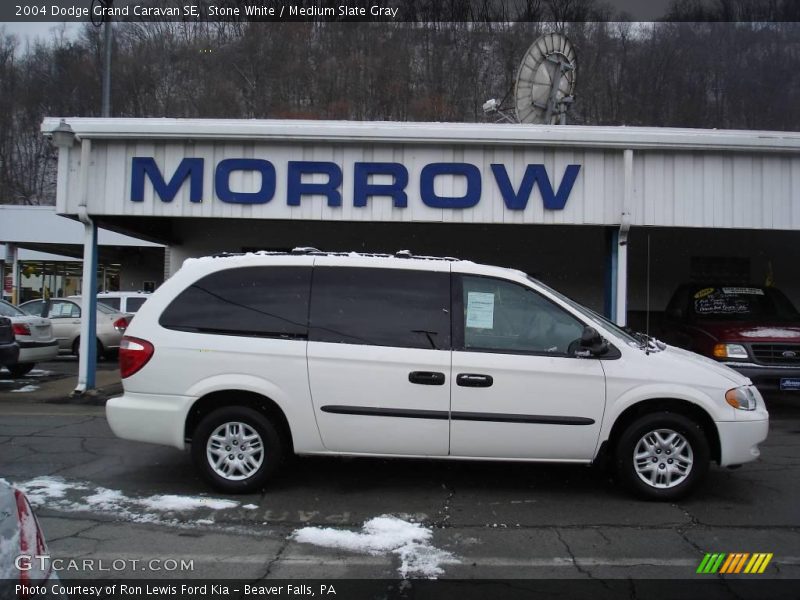 Stone White / Medium Slate Gray 2004 Dodge Grand Caravan SE
