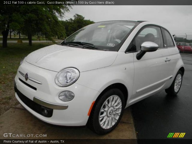 Gucci Bianco (White) / 500 by Gucci Nero (Black) 2012 Fiat 500 c cabrio Gucci