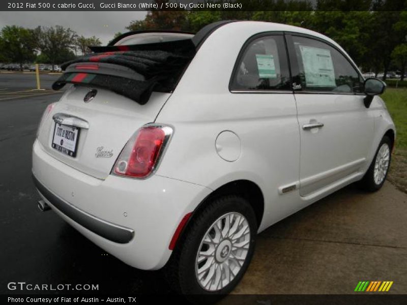 Gucci Bianco (White) / 500 by Gucci Nero (Black) 2012 Fiat 500 c cabrio Gucci
