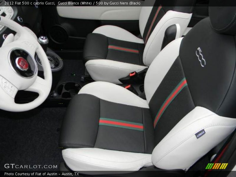Gucci Bianco (White) / 500 by Gucci Nero (Black) 2012 Fiat 500 c cabrio Gucci