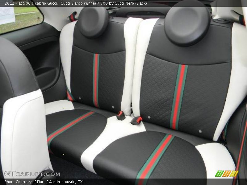 Gucci Bianco (White) / 500 by Gucci Nero (Black) 2012 Fiat 500 c cabrio Gucci