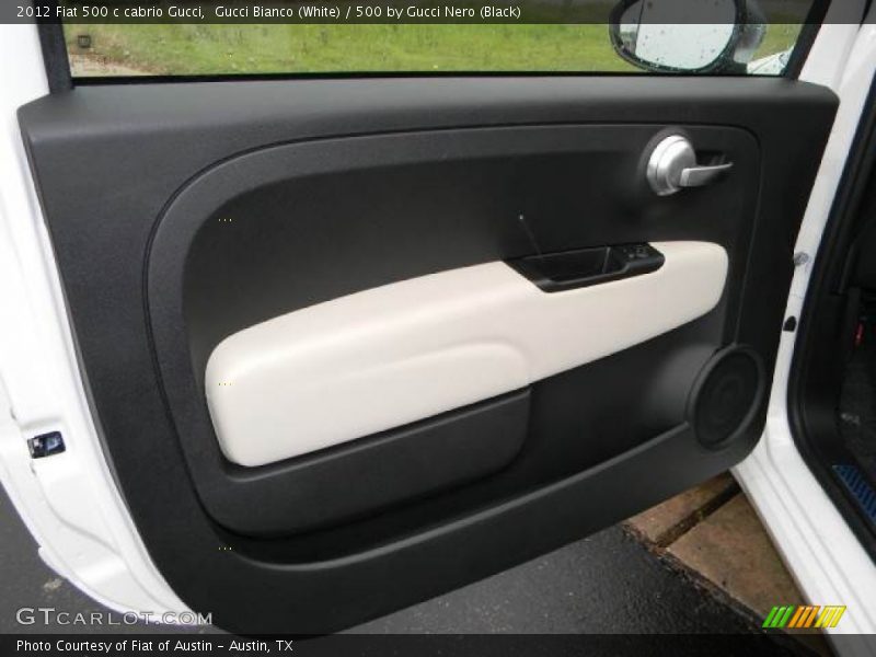 Gucci Bianco (White) / 500 by Gucci Nero (Black) 2012 Fiat 500 c cabrio Gucci