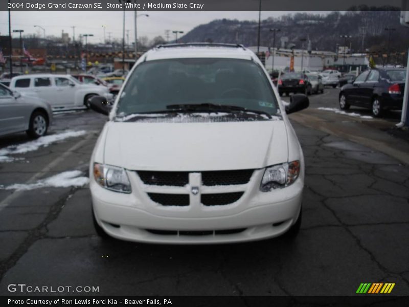 Stone White / Medium Slate Gray 2004 Dodge Grand Caravan SE