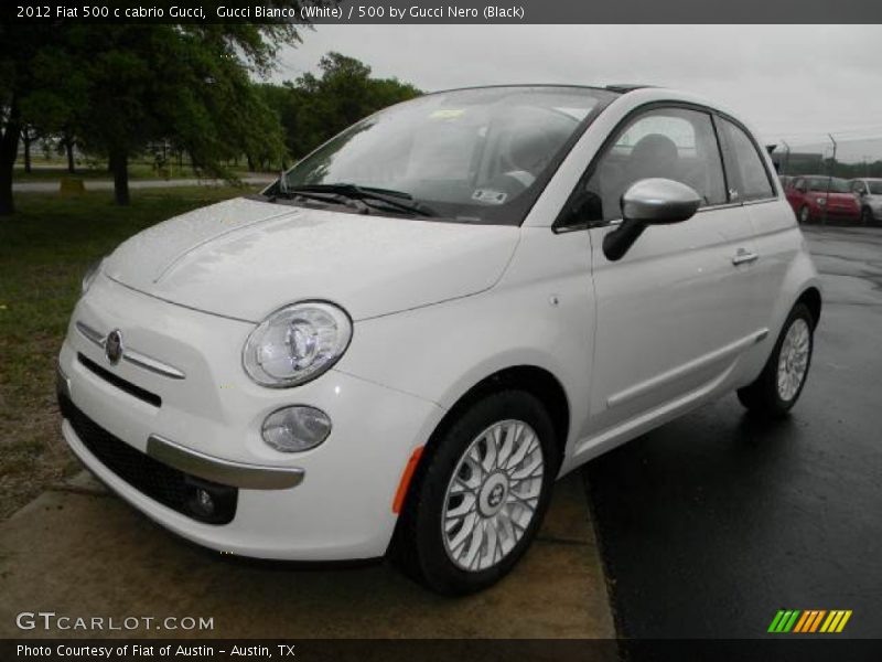 Gucci Bianco (White) / 500 by Gucci Nero (Black) 2012 Fiat 500 c cabrio Gucci