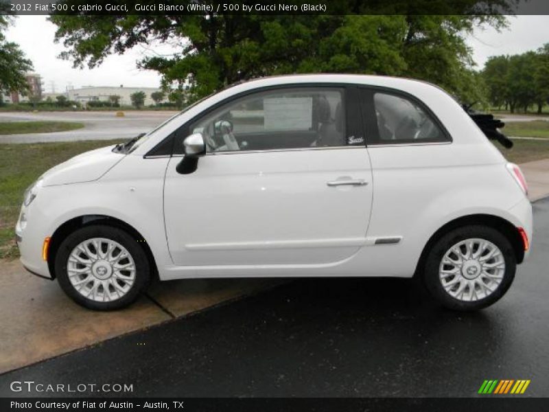 Gucci Bianco (White) / 500 by Gucci Nero (Black) 2012 Fiat 500 c cabrio Gucci