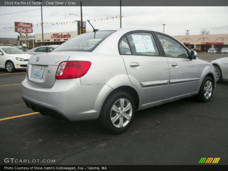 Clear Silver / Gray 2010 Kia Rio LX Sedan