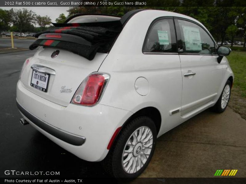 Gucci Bianco (White) / 500 by Gucci Nero (Black) 2012 Fiat 500 c cabrio Gucci