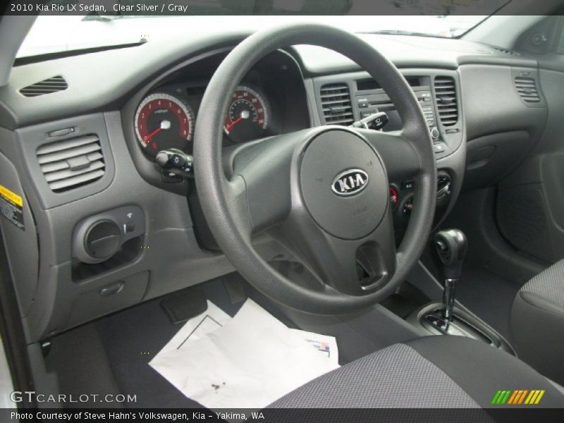 Clear Silver / Gray 2010 Kia Rio LX Sedan