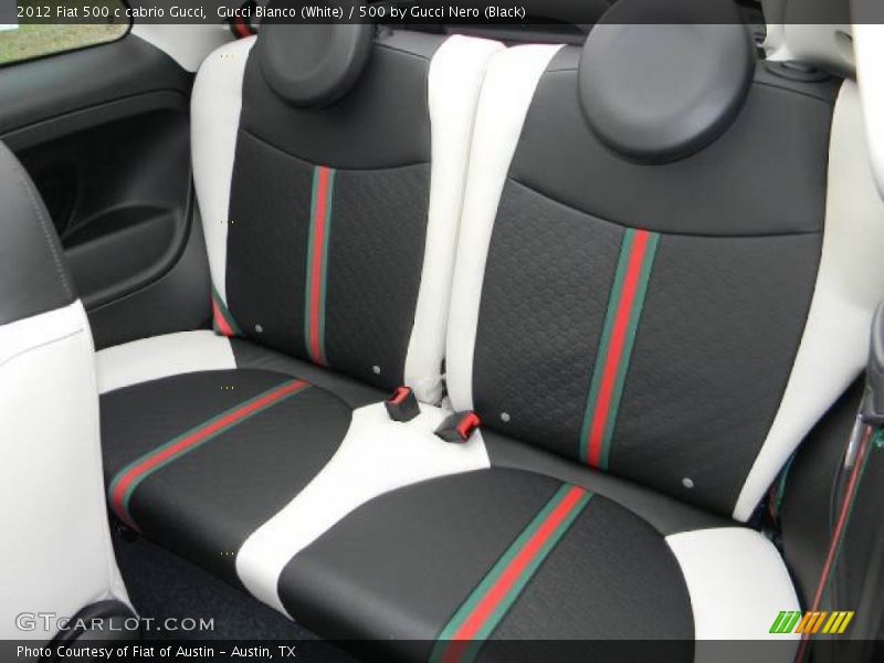 Gucci Bianco (White) / 500 by Gucci Nero (Black) 2012 Fiat 500 c cabrio Gucci