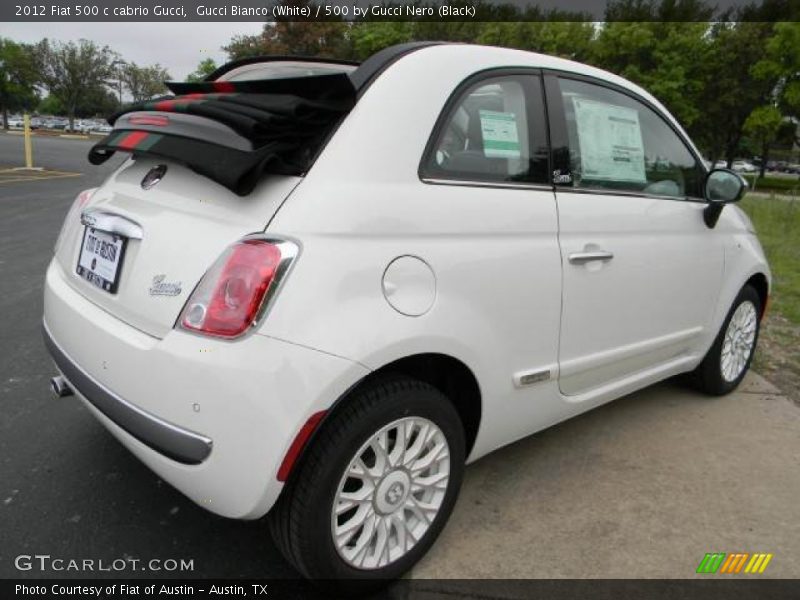 Gucci Bianco (White) / 500 by Gucci Nero (Black) 2012 Fiat 500 c cabrio Gucci