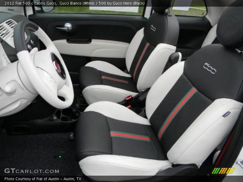 Front Seat of 2012 500 c cabrio Gucci