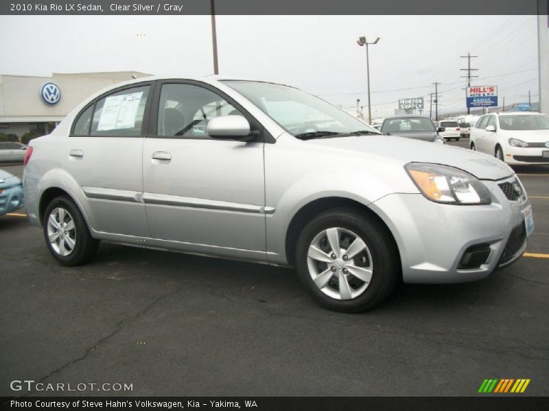 Clear Silver / Gray 2010 Kia Rio LX Sedan