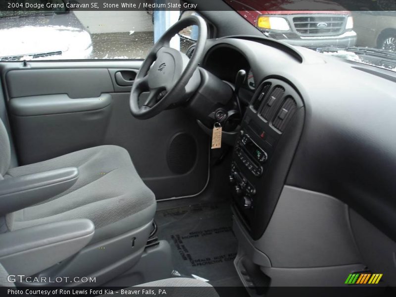 Stone White / Medium Slate Gray 2004 Dodge Grand Caravan SE