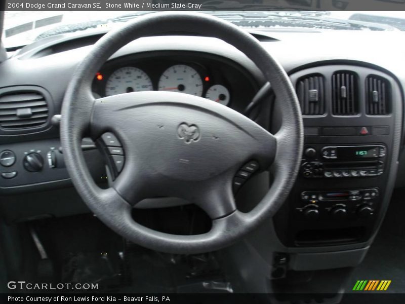 Stone White / Medium Slate Gray 2004 Dodge Grand Caravan SE