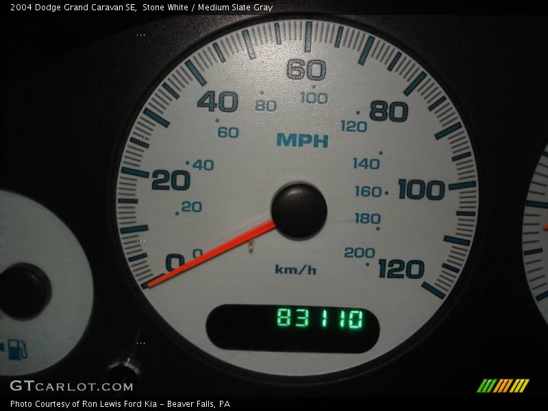 Stone White / Medium Slate Gray 2004 Dodge Grand Caravan SE