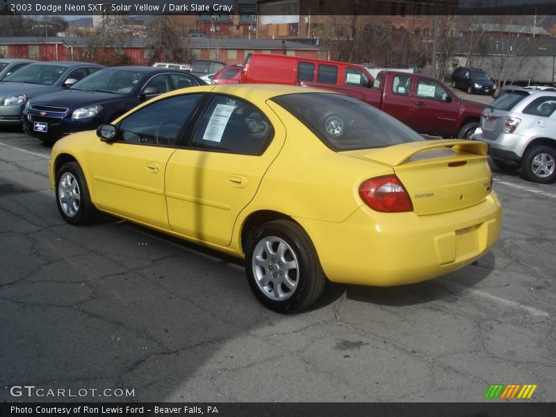 Solar Yellow / Dark Slate Gray 2003 Dodge Neon SXT