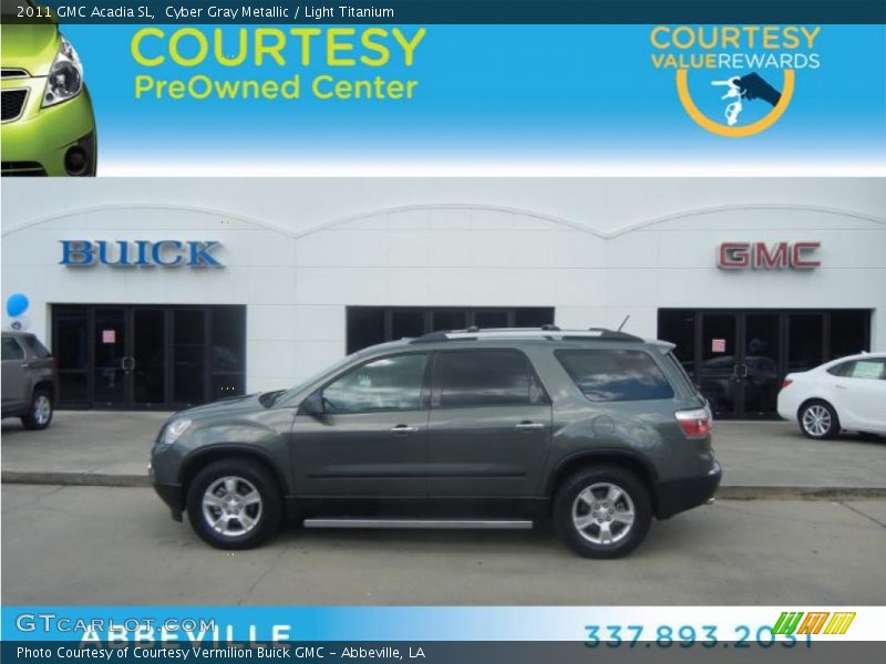Cyber Gray Metallic / Light Titanium 2011 GMC Acadia SL