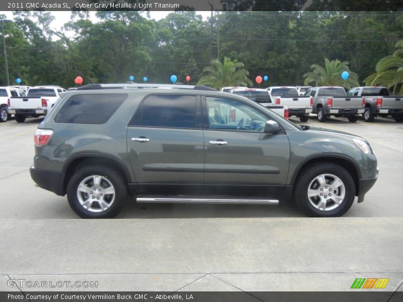 Cyber Gray Metallic / Light Titanium 2011 GMC Acadia SL