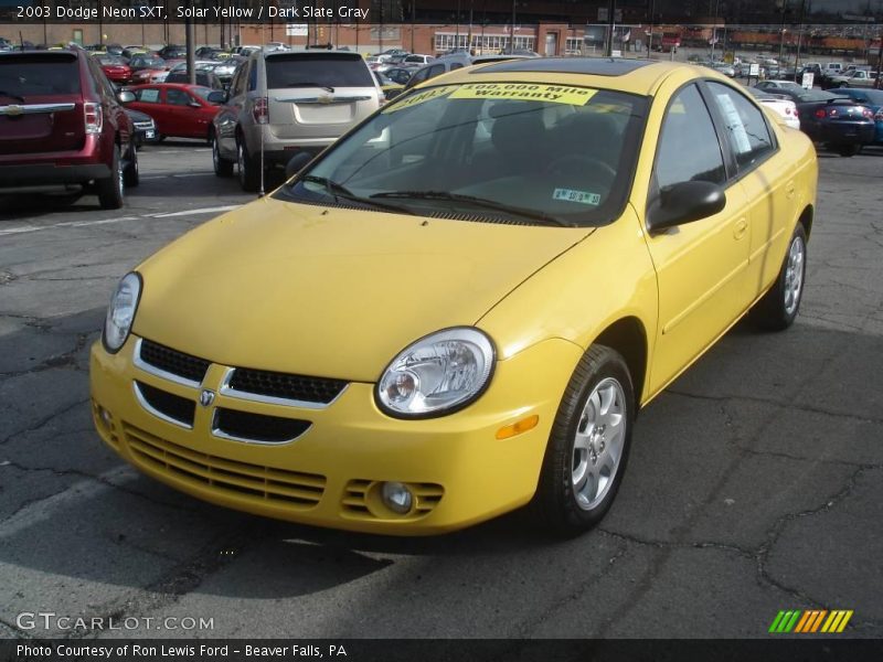 Solar Yellow / Dark Slate Gray 2003 Dodge Neon SXT