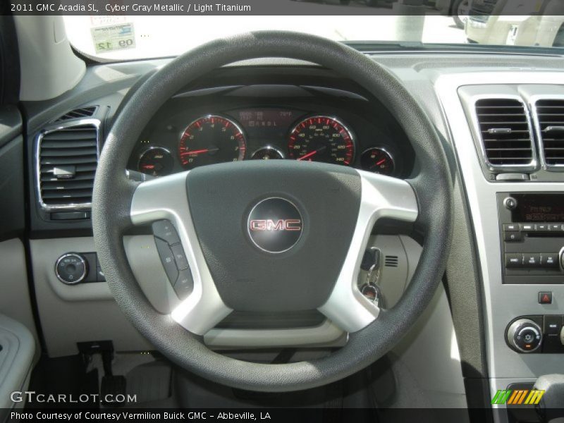 Cyber Gray Metallic / Light Titanium 2011 GMC Acadia SL