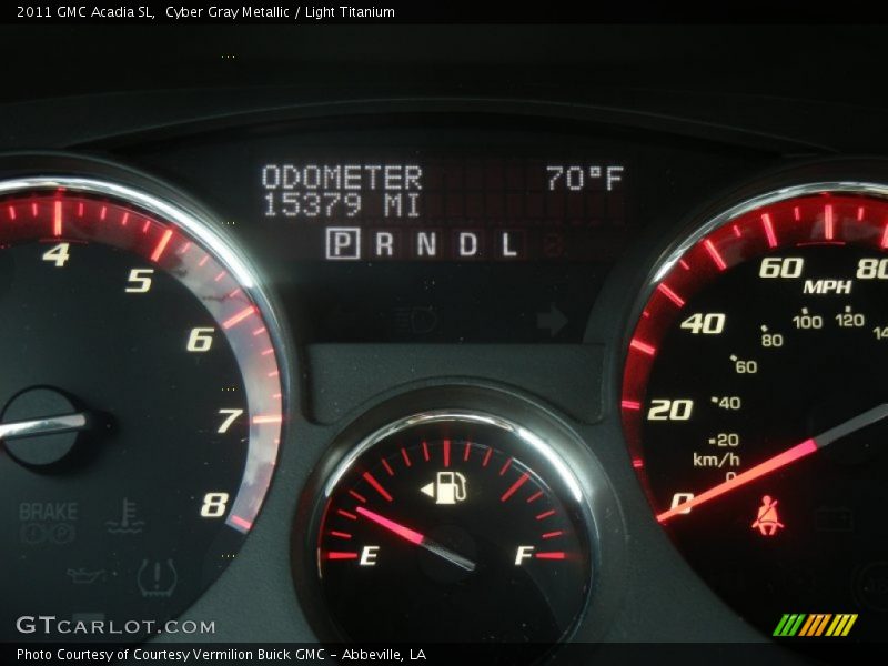 Cyber Gray Metallic / Light Titanium 2011 GMC Acadia SL