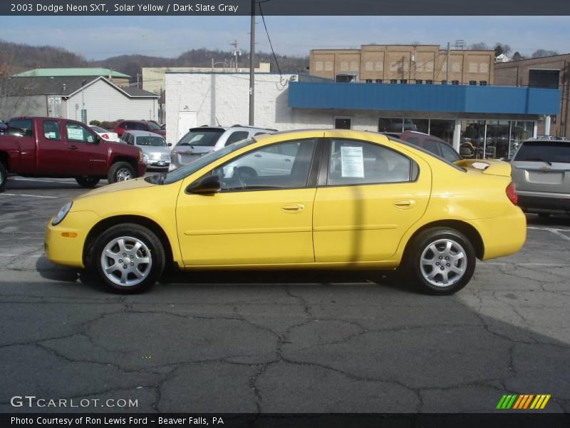 Solar Yellow / Dark Slate Gray 2003 Dodge Neon SXT