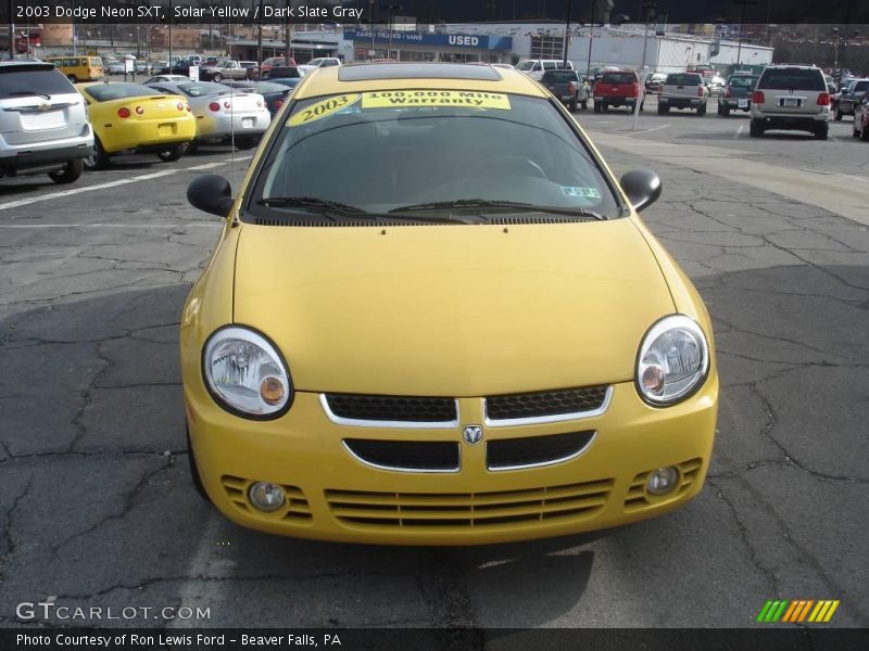 Solar Yellow / Dark Slate Gray 2003 Dodge Neon SXT