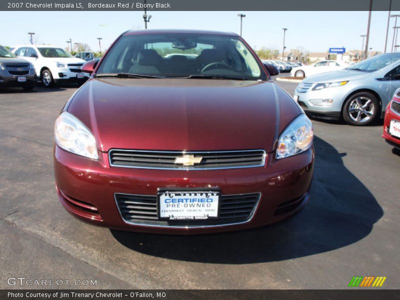 Bordeaux Red / Ebony Black 2007 Chevrolet Impala LS