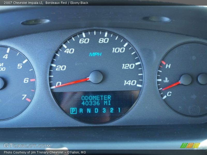 Bordeaux Red / Ebony Black 2007 Chevrolet Impala LS