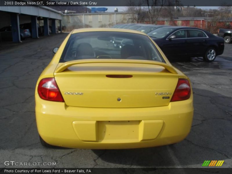 Solar Yellow / Dark Slate Gray 2003 Dodge Neon SXT