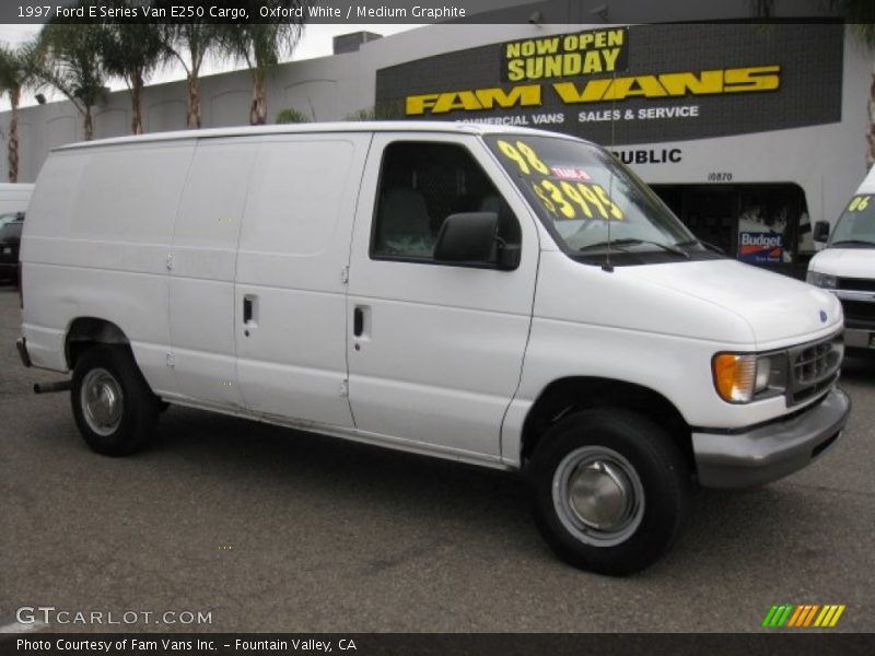 Oxford White / Medium Graphite 1997 Ford E Series Van E250 Cargo